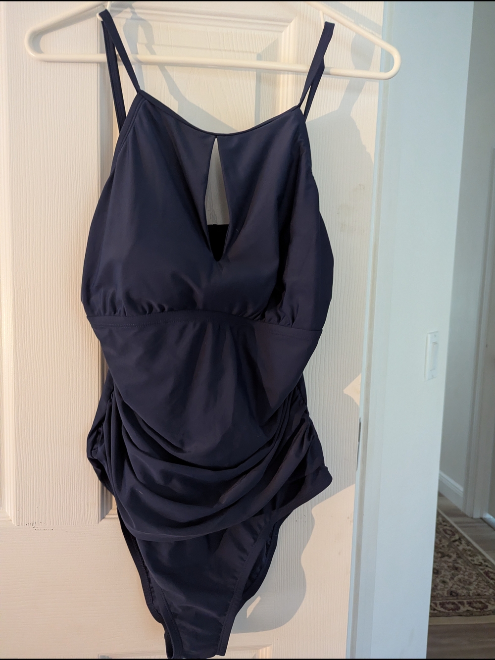 Ellen Tracy Navy One-Piece Swimsuit Beachy